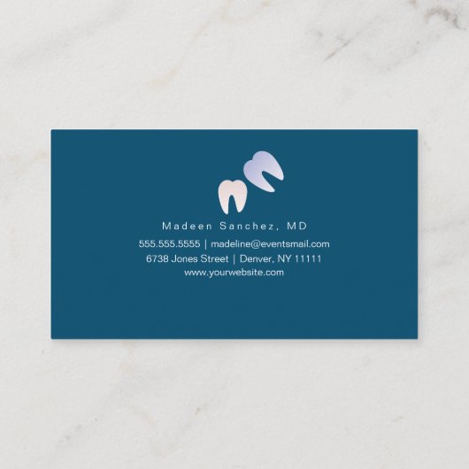 歯科衛生士歯科矯正医歯かご 名刺 (裏面)