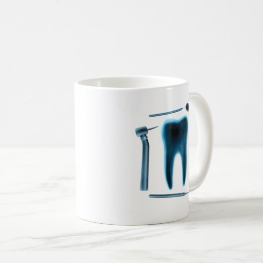 歯科衛生士歯科補助歯X線歯 コーヒーマグカップ (正面右)