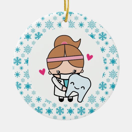 歯科衛生士歯科補助贈与 セラミックオーナメント (正面)