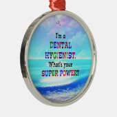 歯科衛生士、カラフルデザイン、 メタルオーナメント (右)