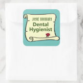 歯科衛生士 スクエアシール (バッグ)
