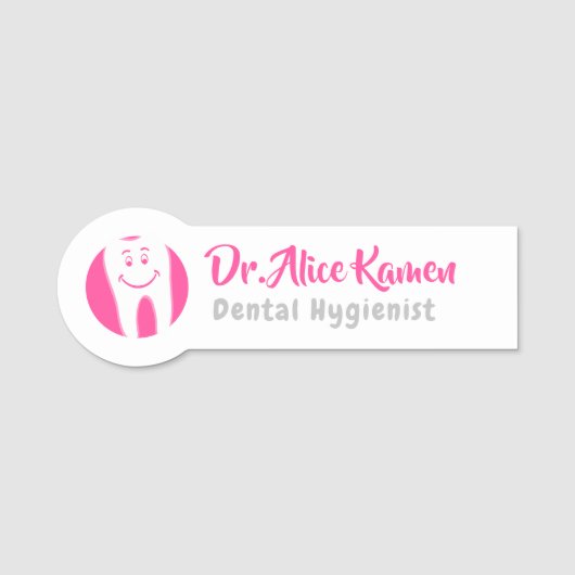 歯科衛生士 |スマイル歯 名札 (正面)
