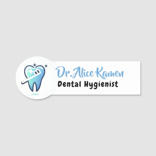歯科衛生士 |スマイル歯 名札 (正面)