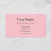 歯科衛生士 – レトロデンタルピンクミントグレー 名刺 (裏面)