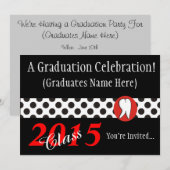 歯科衛生士 卒業パーティー 招待状 2015 (正面/裏面)