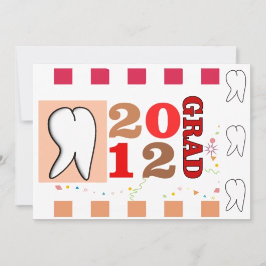 歯科衛生士 卒業招待状 招待状 (正面)