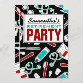 歯科衛生士/歯医者退職パーティー 招待状 (正面/裏面)