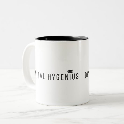 歯科衛生士- Hygeniusの歯科マグ ツートーンマグカップ (正面左)