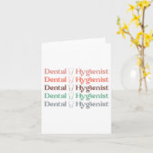 歯科衛生士 | RDH歯医者の歯科用ギフト カード (黄色い花)