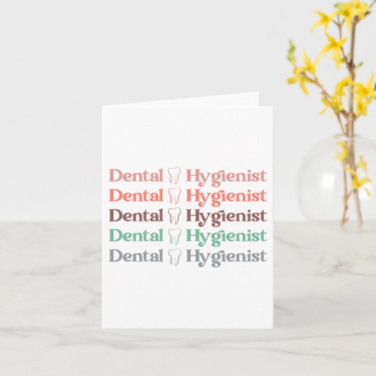 歯科衛生士 | RDH歯医者の歯科用ギフト カード (黄色い花)