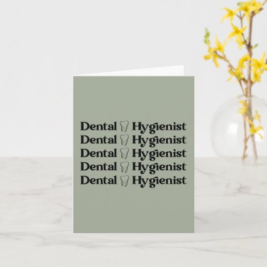 歯科衛生士 | RDH歯医者の歯科用ギフト カード (黄色い花)