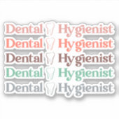 歯科衛生士 | RDH歯医者の歯科用ギフト シール (正面)