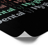 歯科衛生士 | RDH歯医者の歯科用ギフト ポスター (角)