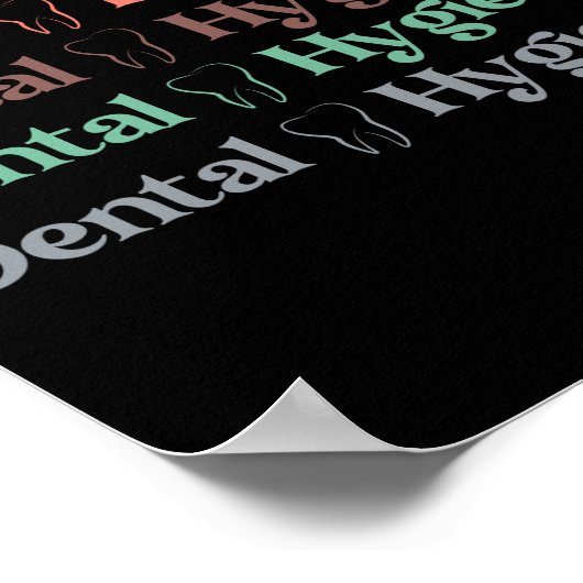 歯科衛生士 | RDH歯医者の歯科用ギフト ポスター (角)