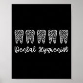 歯科衛生士 | RDH歯医者の歯科用ギフト ポスター (正面)