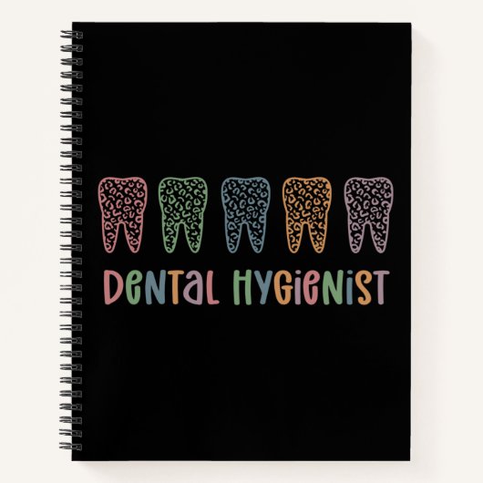 歯科衛生士 | RDH歯医者ヒョウの歯の贈り物 ノートブック (正面)