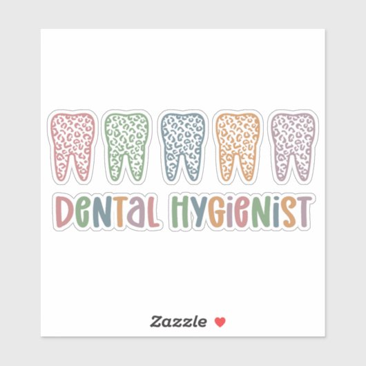 歯科衛生士 | RDH歯医者ヒョウの歯ギフト シール (シート)