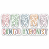 歯科衛生士 | RDH歯医者ヒョウの歯ギフト シール (正面)