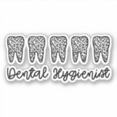歯科衛生士 | RDH歯医者ヒョウの歯ギフト シール (正面)