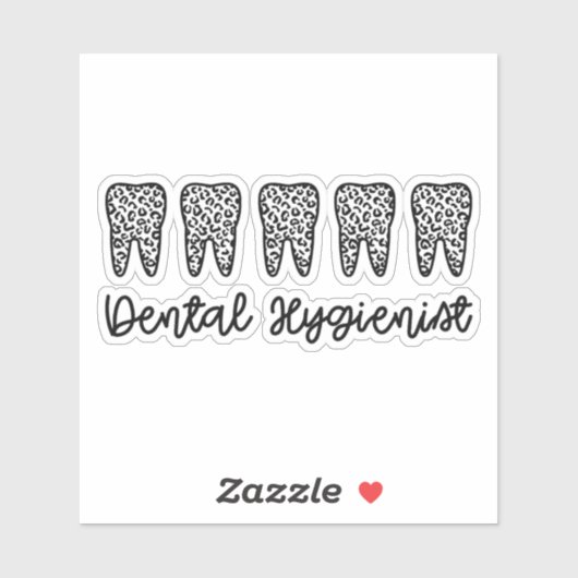 歯科衛生士 | RDH歯医者ヒョウの歯ギフト シール (シート)