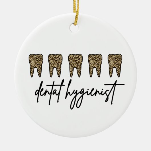 歯科衛生士 | RDH歯科医チーテプリントギフト セラミックオーナメント (正面)