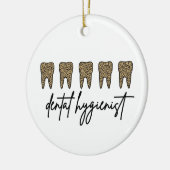 歯科衛生士 | RDH歯科医チーテプリントギフト セラミックオーナメント (左)