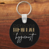 歯科衛生士 | RDH Cheetahプリント キーホルダー (正面)