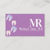 歯科衛生士MD歯グラデーションのロゴ事業 名刺 (正面)