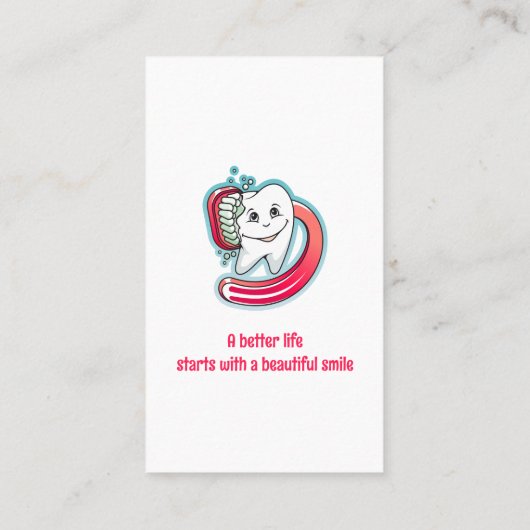 歯科衛生子供へ |歯医者 名刺 (裏面)