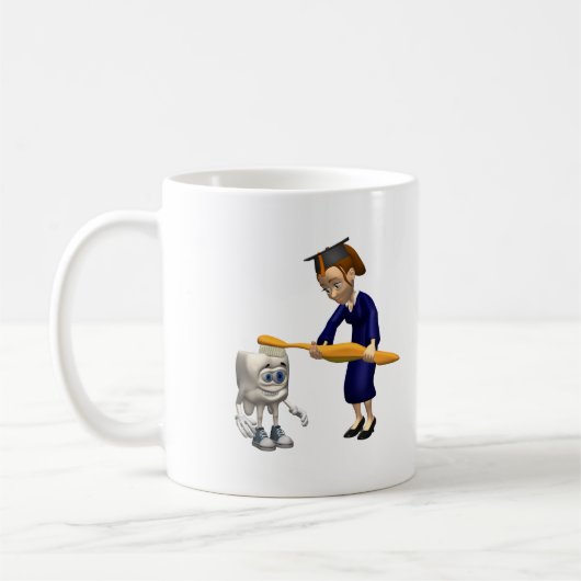 歯科衛生学または歯科医の卒業のギフト コーヒーマグカップ (左)