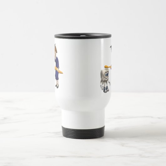 歯科衛生学または歯科医の卒業のギフト トラベルマグ (中央)