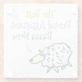 歯科補助用ガラスコースター用羊デザイン ガラスコースター (裏面)