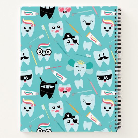 歯科診療衛生歯科用歯科かわいい歯 ノートブック (裏面)
