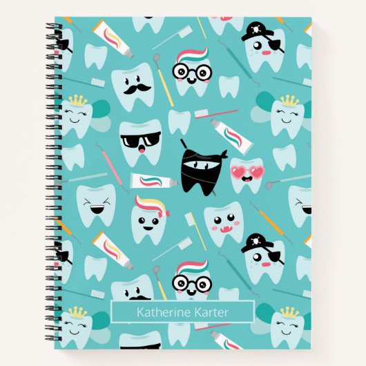歯科診療衛生歯科用歯科かわいい歯 ノートブック (正面)