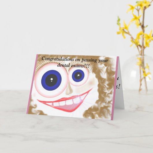 歯科試験おめでとう カード (黄色い花)