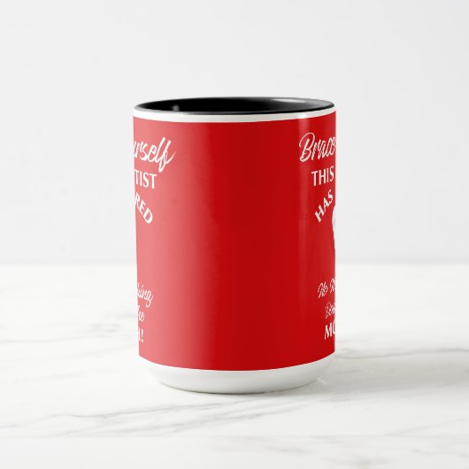 歯科退職した医のおもしろいノベルティ退職グラフィック マグカップ (中央)