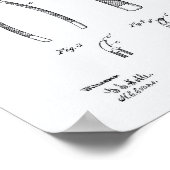 歯科鉗子1901特許芸術ホワイト紙 ポスター (角)