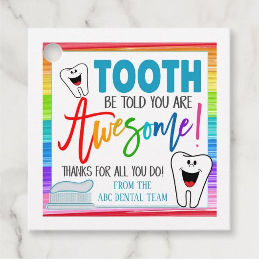 歯科鑑賞週間ギフトラベル フェイバータグ (正面)