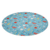 歯科青いパターン カッティングボード (角)