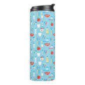 歯科青いパターン タンブラー (回転左)