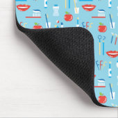 歯科青いパターン マウスパッド (コーナー)