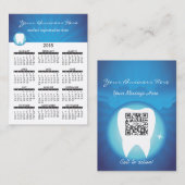 歯科2015年の名刺のカレンダー 名刺 (正面/裏面)