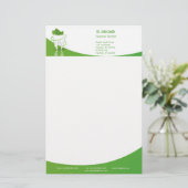 歯科 医療 ミントの葉の歯 - 文房具 便箋 (スタンド正面)