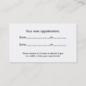 歯科-名刺 予約カード (裏面)