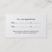 歯科-名刺 予約カード (裏面)