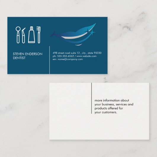 歯科 | 微笑む唇 名刺 (正面/裏面)