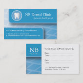 歯科/整形外科医の名刺 予約カード (正面/裏面)