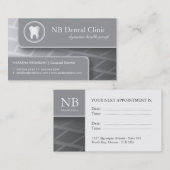 歯科/整形外科医の名刺 予約カード (正面/裏面)