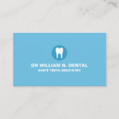 歯科、歯のロゴ付き歯科用ブルー名刺 名刺 (正面)