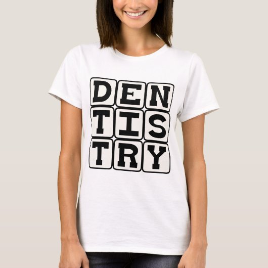 歯科、歯の科学 Tシャツ (正面)